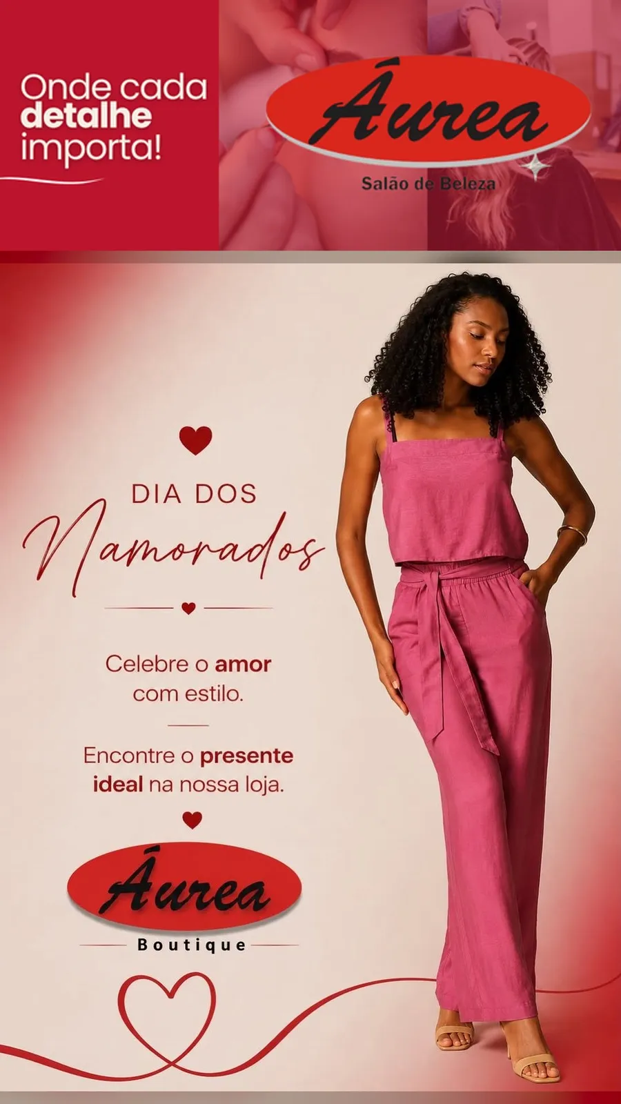 Post da Áurea Boutique e Salão